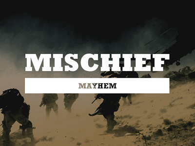 Mischief Mayhem Logo apparel brand branding design bw clothing flat design logo logo design streetwear typo typo design