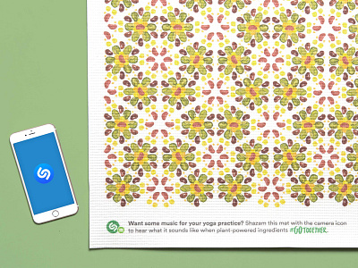 The Shazamable Yoga Mat illustration interactive pattern shazam yoga yoga mat