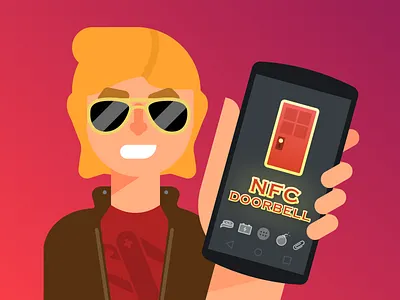 MacGyver - NFC Doorbell 1 character illustration macgyver nfc