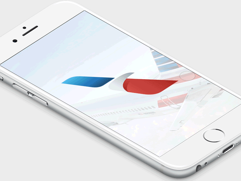 American Airlines - Direction Selection airlines american animation app gif ui ux