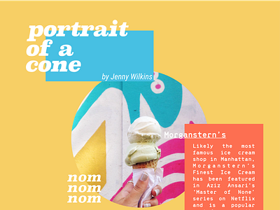 WIP: Portrait of a Cone Blog Site blog desktop ice cream modern pastel sorbet spring web web design website