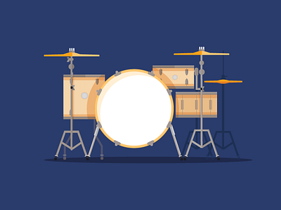 rum pum pum pum (drums) drums illustration music set wip