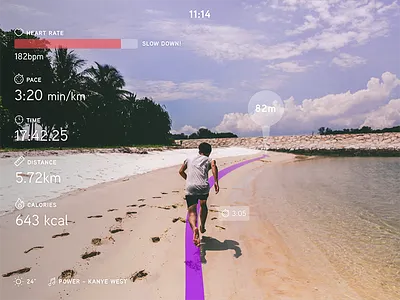 Augmented Reality (2/3) augmented exercise experiment reality running ui virtual