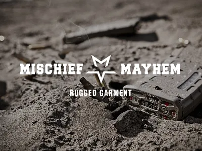 Mischief Mayhme Logo apparel brand branding design bw clothing flat design logo logo design streetwear typo typo design