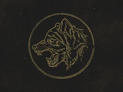 Wolf logo vintage wolf