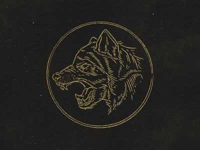 Wolf logo vintage wolf