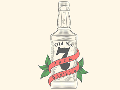 Jack Daniel's graphic graphic design illustration jack daniels old school tattoo vector