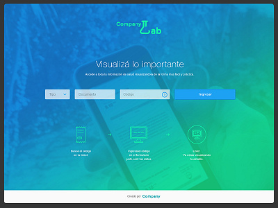 Lab studies access explanation form lab logo ui ux web
