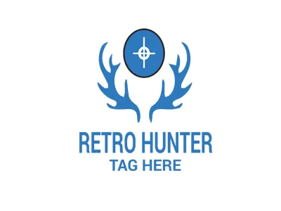Retro Hunter erika hunting logo design logo place retro hunter vector logo