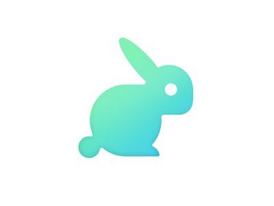 Rabbit flat icon. 2d bunny clever crisp flat icon icon design ios ios icon iphone minimalistic rabbit