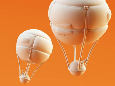 Balloon bombs 3d c4d zbrush