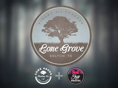 Lone Grove Trading Co. Altered Logo Concept belton boutique company grove shop trading