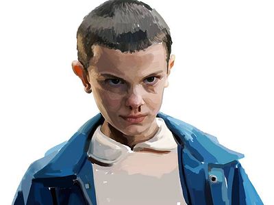 Eleven - Stranger Things [Work in progress] art character character design digital digital art eleven illustration netflix portrait portrait painting stranger things work in progress