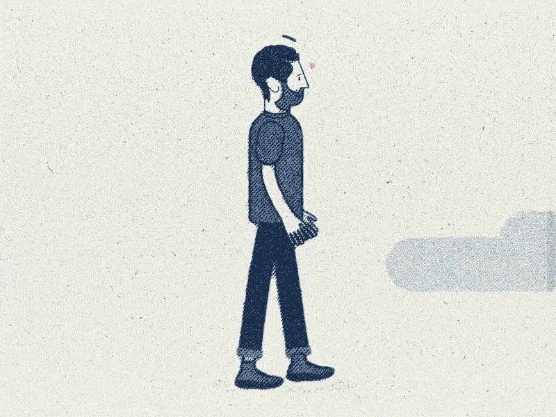 Sam Walk With Me animation design halftone matchbox print machine me motion rubberhose walk walking
