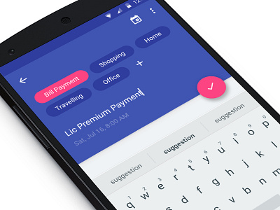 Creating Reminder android design flat material reminder todo