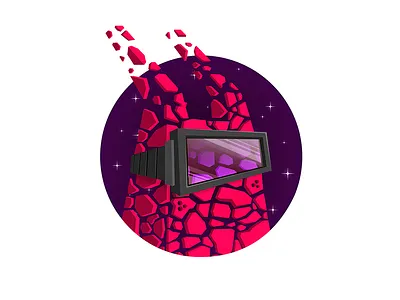 Parcticle Ranger adobe antonmoek character characterdesign digitalart galacticrangers illustration illustrator lowpoly maskot polygonal vector