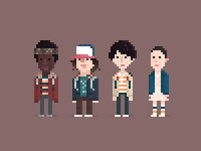 Stranger Things 11 80s 8bit art game kids netflix pixel stranger things