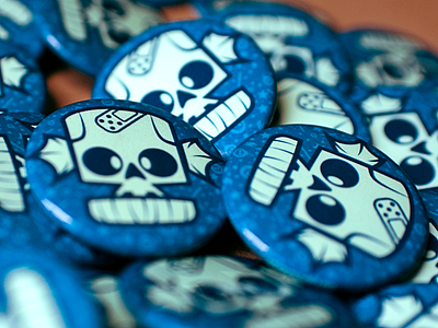 Skully Button! awesomeness button diy illustrator