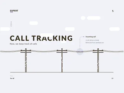 Call Tracking slide calls clouds outline presentation tracking