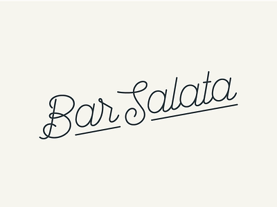 Bar Salata wordmark branding design identity logo restaurant script typography