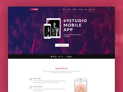 69studio business website landing page ui ux website