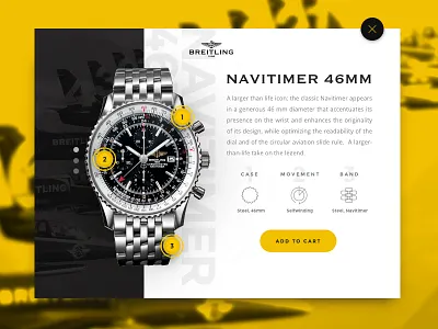 Navitimer product card breitling card icons product ui watch