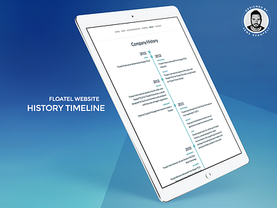 Floatel History Timeline art company design floatel ipad responsive time timeline ui ux web website