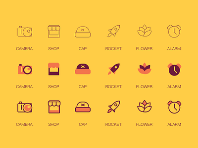 Icon Sets alarm camera design icon rocket shop