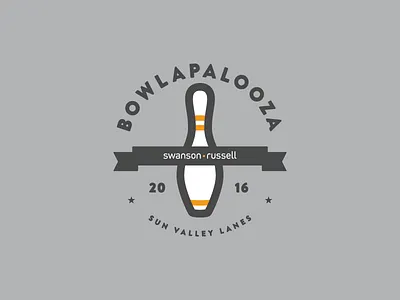 Bowlapalooza 2016! banner bowling event logo pin ribbon