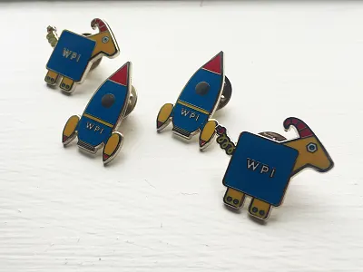 TouchTomorrow 2016 Pins enamel pins engineering goat pins robot rocket space stem touchtomorrow worcester wpi