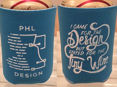 PHL Design Koozies hand drawn handmade type koozies screenprinting type type design typography