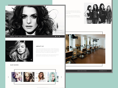 Hair Salon beauty cosmetics design graphic hair salon ui user ux web website