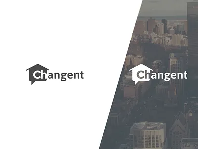 Ch.Agent chat city collaboration house logo real state realtor