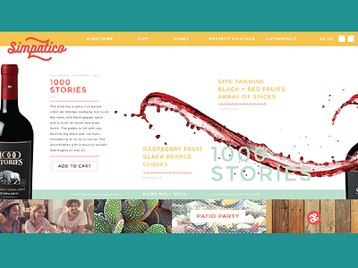 Simpatico brand concept hipster store web wine