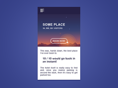 Travel app application booking info information interface mobile travel ui visitor