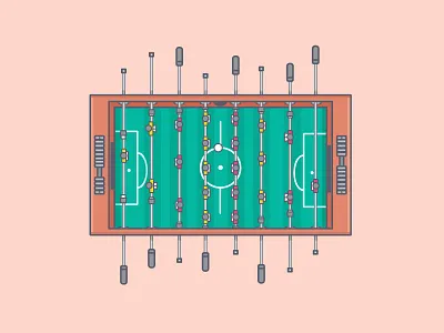 Foosball design foosball game illustration soccer sport table vector