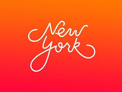 <3 NY hand drawn type lettering new york ny type typography