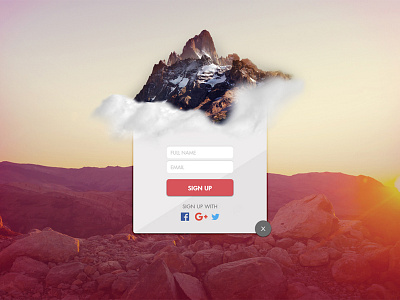 Daily Ui Challenge 001 daily form nature sign up ui website