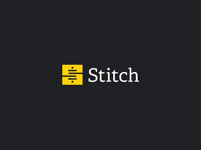 Stitch black branding data focus lab mark s spool stitch yellow