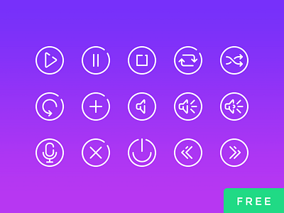 Audio Controls - 25 Free Vector Icons audio icons controls free icons ui vector