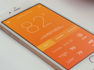 Getting hot 6 app city daily dailyui iphone mobile oklahoma ui ux weather