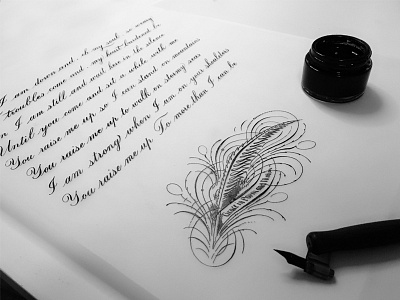 You raise me up copperplate es fl handswriting