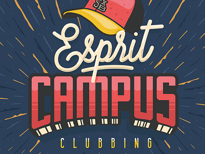 Esprit Campus clubbing identity illustration illustrator lettering letters logo logotype pattern retro vector vintage