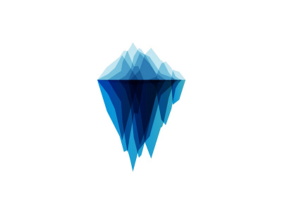 Iceberg logo design symbol digital technology technologies fintech hub holding flat 2d geometric ice mountain iceberg logo logo design software hardware internet start up start up startup tech company trust money financial investment vector icon mark symbol