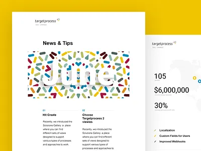 Newsletter clean colors html igile kanban newsletter scrum targetprocess web