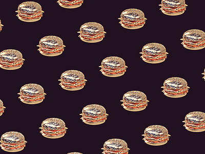 Gold Burgs 3d 4d art burger c4d cinema cinema 4d design graphic pattern render