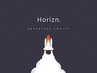 Horizn Loader design horizn illustration interface kyran leech minimal rocket space