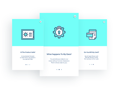 Onboarding application card design icons interaction ios iphone material payment product signup system
