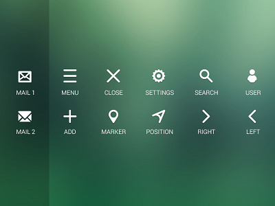 Icons for Smoky app clean icon icondesign maps minimalistic settings simple