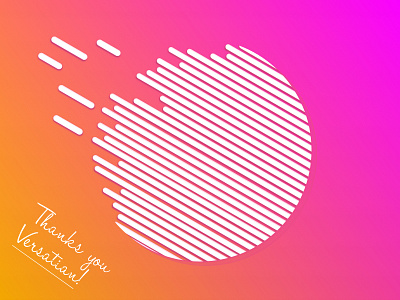 Thanks Versatian! debut dribbble invitation sketch ui design